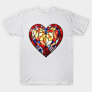 Stained Glass Heart #8 T-Shirt